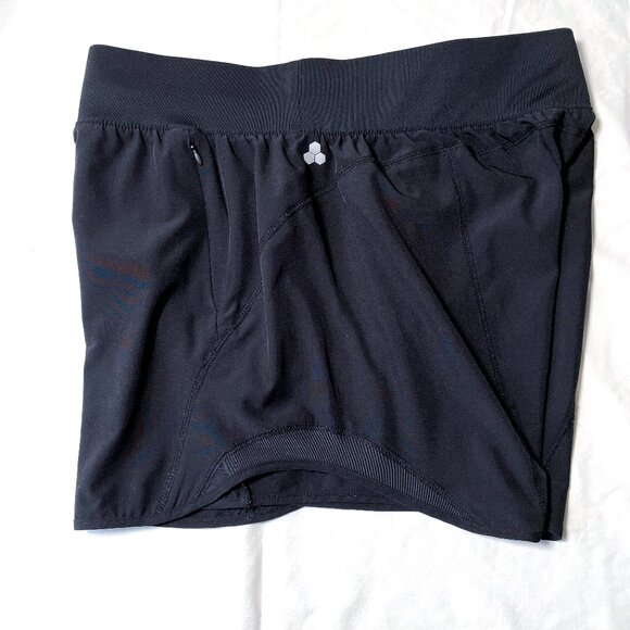 Tek Gear by Kohls Ladies L Multi-Purpose 4” Shorts w Pockets Comfort Waist Black - Picture 5 of 9